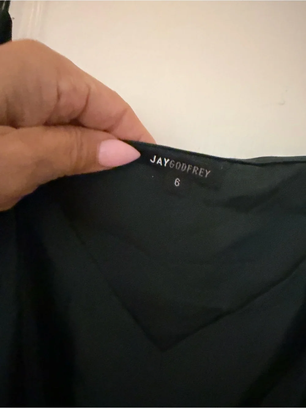 JAYGODFREY Dark Green Satin Draped Cowl Neck Camisole size 6 - Picture 3 of 4